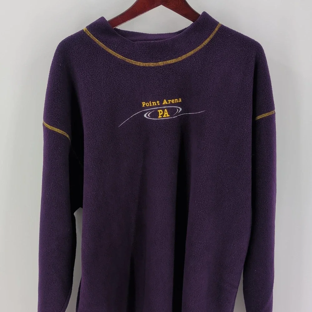 Vintage EXP Clothing By P.S.I. Long Sleeve Ponit Arena Sweatshirt Purple Size XL